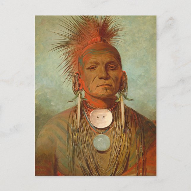 An Iowa Medicine Man, 1844 Postkarte (Vorderseite)