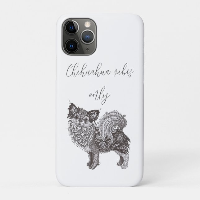 An iPhone 11 Pro case with chihuahua (Rückseite)