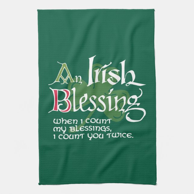 An Irish Blessing Geschirrtuch (Vertikal)