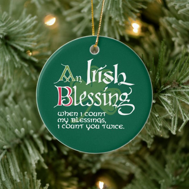 An Irish Blessing Keramik Ornament (Baum)