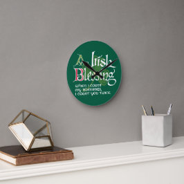 An Irish Blessing Runde Wanduhr
