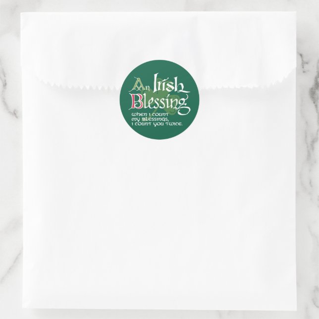 An Irish Blessing Runder Aufkleber (Tasche)