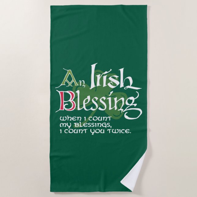 An Irish Blessing Strandtuch (Vorderseite)