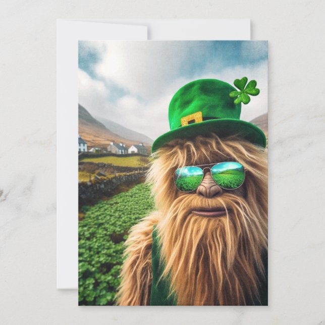 An Irish Sasquatch Feiertagskarte (Vorderseite)