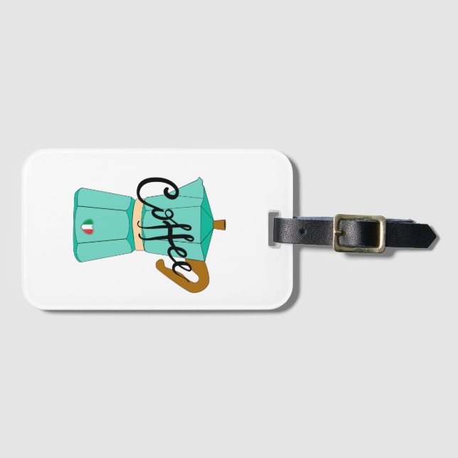 An Italian coffee moka Gepäckanhänger (Vorderseite (Horizontal))