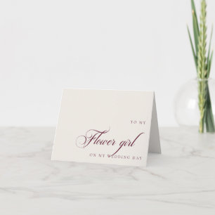 An mein Blumenmädchen an meinem Hochzeitstag Grußk Dankeskarte
