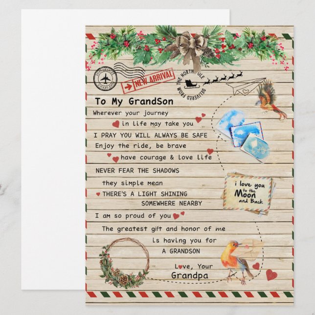 An mein Grandson-Geschenk, Großmutter und Großvate (Vorne/Hinten)