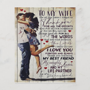 An meine Ehefrau anwesend Liebe Quotes vorhanden Flyer