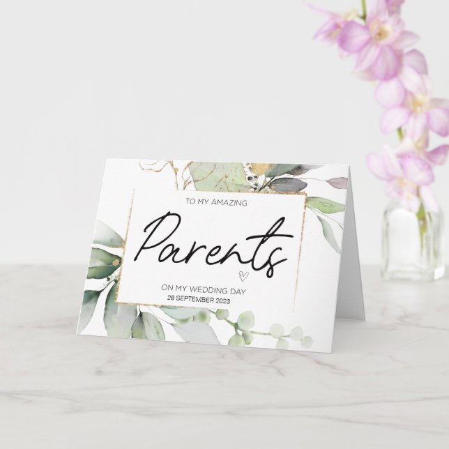 An meine Eltern Hochzeit danke Ihnen für Brides Ma Karte (Orchidee)