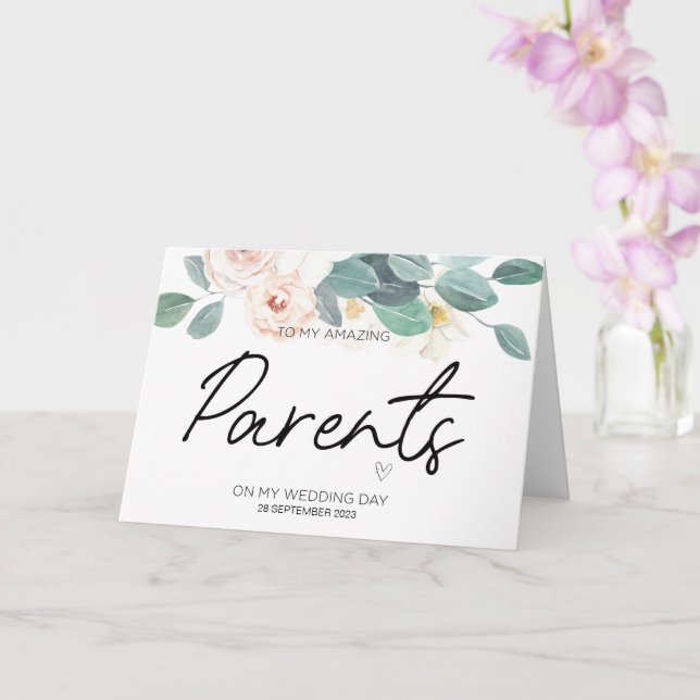 An meine Eltern Hochzeit danke Ihnen für Brides Ma Karte (Orchidee)