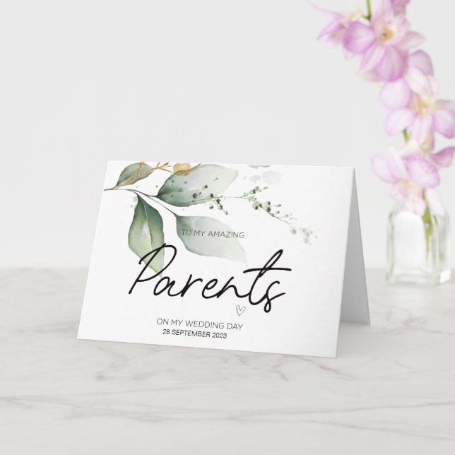 An meine Eltern Hochzeit danke Ihnen für Brides Ma Karte (Orchidee)