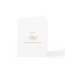 An meine Frau, Hochzeitskarten
