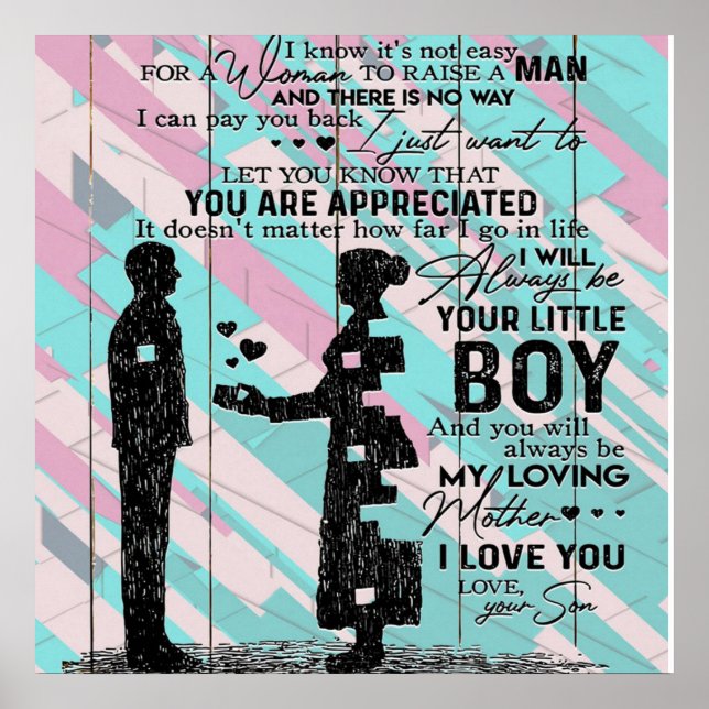 An meine Mama, Geschenk für Mami, Brief an Mama Poster (Vorne)