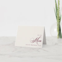 An meine Mutter am Tag meiner Hochzeit Grußkarte