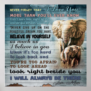 An meine Tochter, Geschenk für das Kind, Brief an  Poster