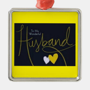 **AN MEINE WUNDERSCHÖNE HUSBAND** CHRISTMAS ORNANA ORNAMENT AUS METALL