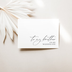 "An meinen Bruder" morgens Hochzeitskarte