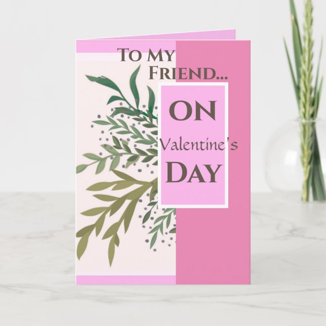 "An meinen Freund am Valentinstag!" Valentine Karte (Vorderseite)