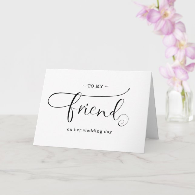 an meinen Freund Hochzeitsfeiertag minimalistisch  Karte (Orchidee)