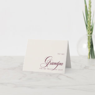 An meinen Opa am Tag meiner Hochzeit Grußkarte Dankeskarte
