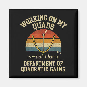 An meinen Quadrizeps arbeiten Lustiger Retro-Algeb Magnet