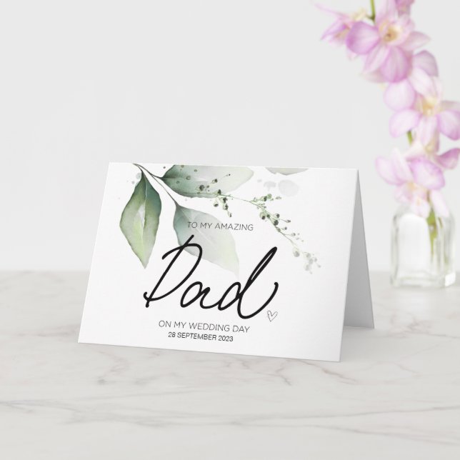 An meinen Vater Hochzeit danke von Brides Vaterina Karte (Orchidee)