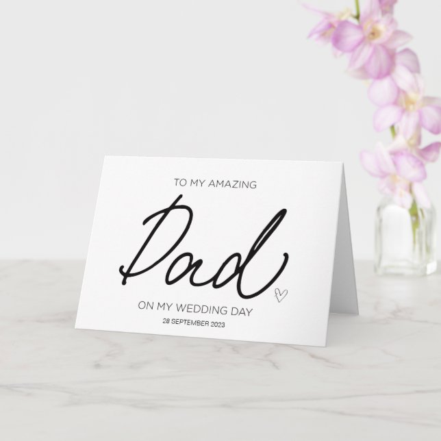 An meinen Vater Hochzeit danke von Brides Vaterwag Karte (Orchidee)