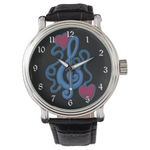 An Music Blue Note Wrist Watch 2 angeschlossen Armbanduhr