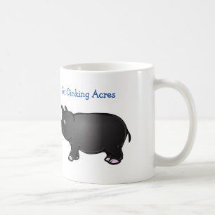 An Oinking Morgen schwarze Minischwein-Tasse Kaffeetasse