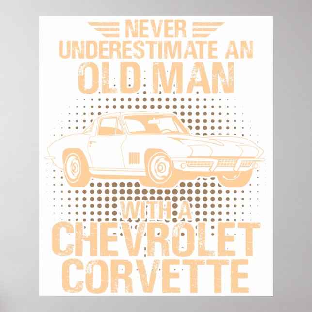 An Old Man CHEVROLET CORVETTE 1979 C2 Poster (Vorne)