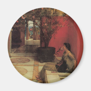 An Oleander von Alma Tadema, Vintage Blume Magnet