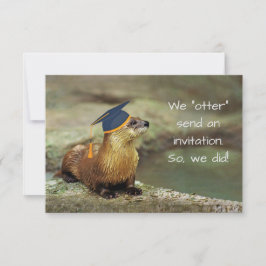 An Otter Grad Party Invitation Enclosure Card Karte