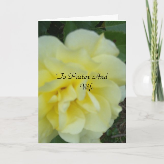 An Pastor und Ehefrau Dankeskarte (Vorderseite)