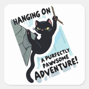 An: Schwarze Katzen halten Quadratischer Aufkleber