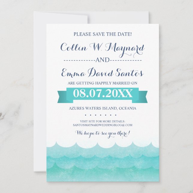 An Sea Nautical Save the Dates Save The Date (Vorderseite)