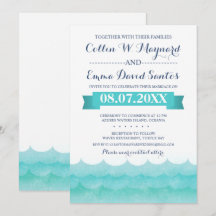 An Sea Nautical Wedding Einladungen