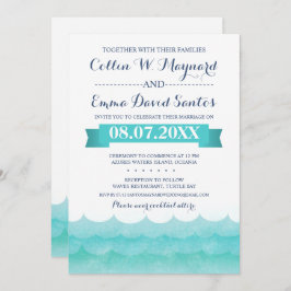 An Sea Nautical Wedding Einladungen