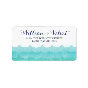 An Sea Nautical Wedels Labels Adressaufkleber
