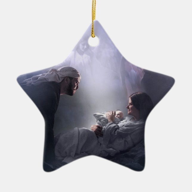 An uns die Geburt Christi Keramik Ornament (Vorne)