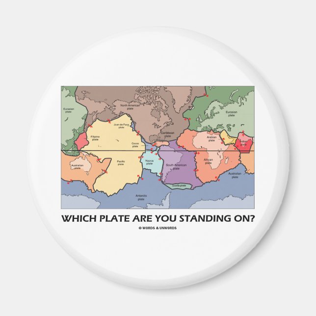 An welcher Platte sind Sie Stehend? (Plattentekton Magnet (Vorne)