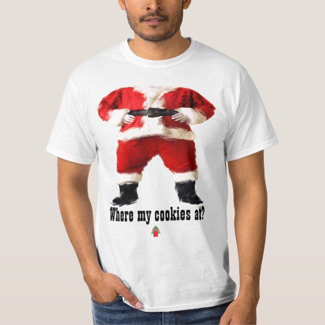 An "wo meine Plätzchen?" Weihnachtst-stück T-Shirt (Vorderseite)