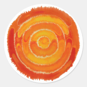 An zweiter Stelle Chakra heilende Kunst #1 Runder Aufkleber