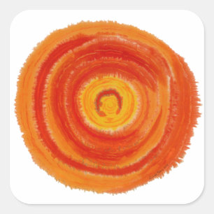 An zweiter Stelle Chakra heilende Kunst #2 Quadratischer Aufkleber