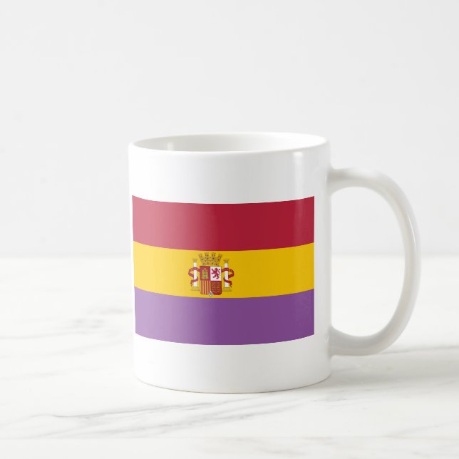 An zweiter Stelle spanische Republik-Flagge Kaffeetasse (Rechts)