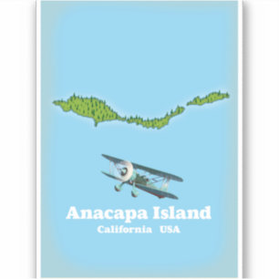 Anacapa Island California USA Karte Aufkleber
