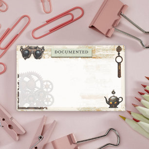 Anachronistischer Steampunk, rostige Zahnräder 25x Post-it Klebezettel