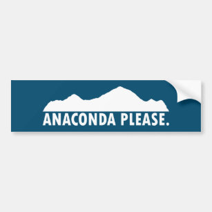 Anaconda Montana Bitte Autoaufkleber