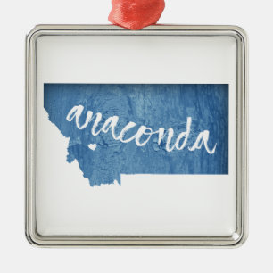 Anaconda Montana Holzmaserung Ornament Aus Metall