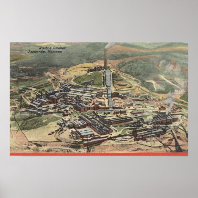 Anaconda, Montana - Washoe Smelter View von Poster (Vorne)