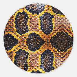 Anaconda Schlangenhaut Runder Aufkleber